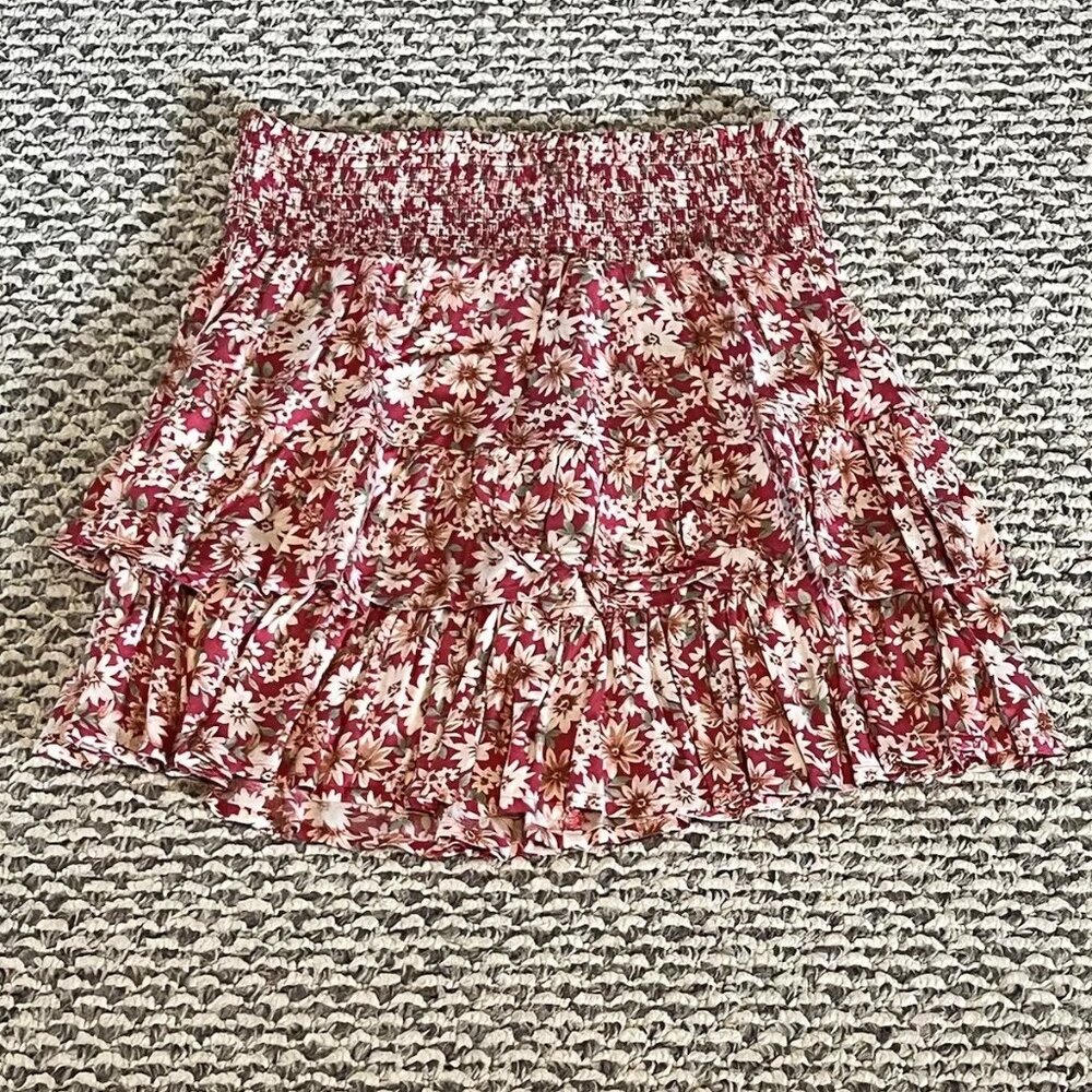 American Eagle Skirt Mini Floral Pink Women's Small Pre-Owned
